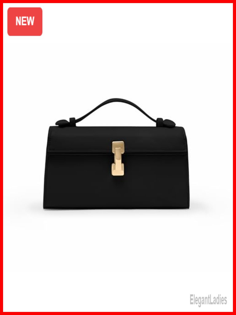 3-In-1 Vegan Leather Crossbody Clutch Purse, Small Top Handle Evening Bag